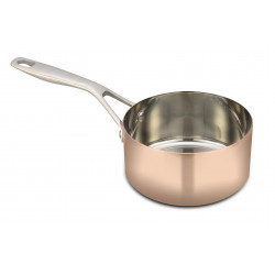 Casserole en forme droite b'chef en cuivre inox Diamètre:16 cm