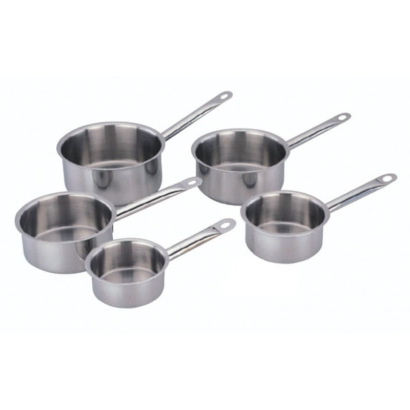 Série de 5 casseroles en inox ligne professionnelle 12 a 20 cm 