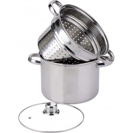 Cuiseur à pates en inox - 24 cm - 7,5 litres environ 