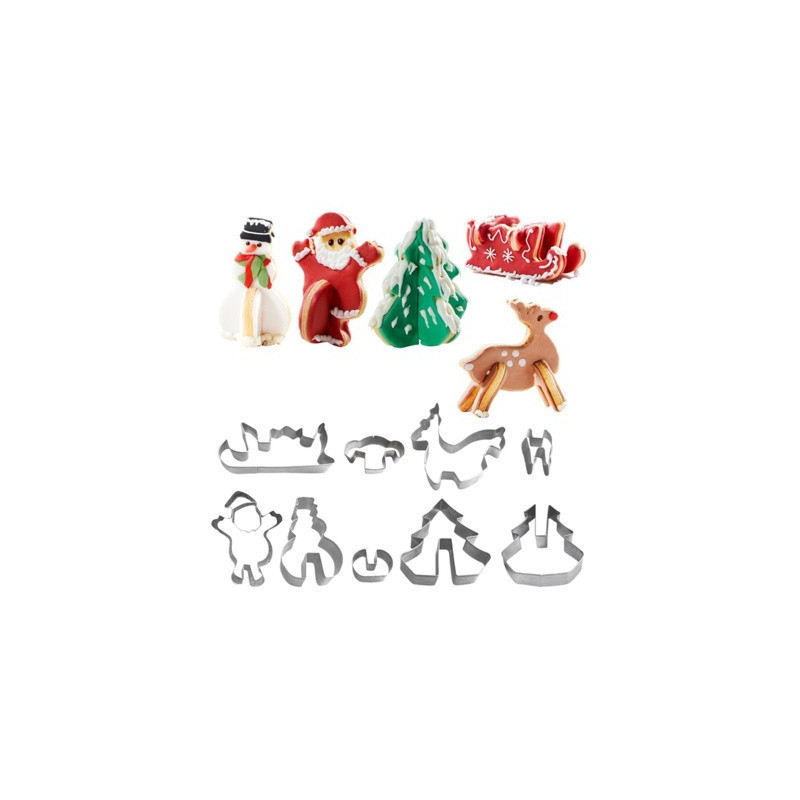 Decoupoir 3d maison noel 9piece 