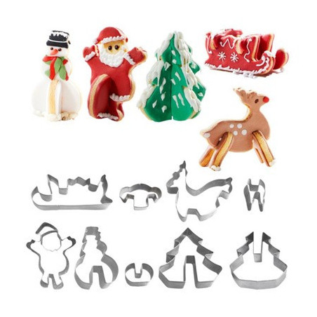 Decoupoir 3d maison noel 9piece 