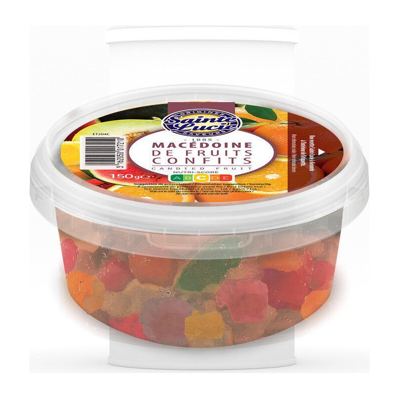 Macedoine fruits confits godet 150g 