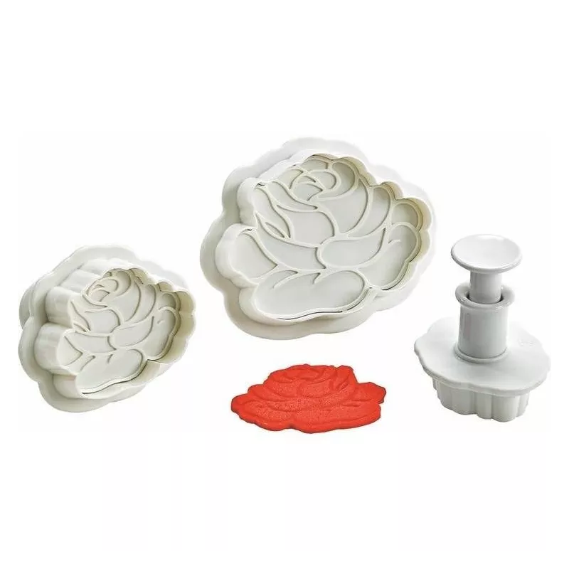 Découpoir fleur rose 3 pièces 
