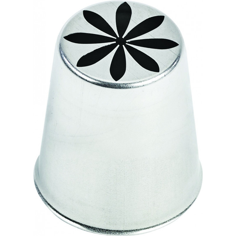 Douille inox decor fleur  