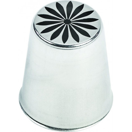 Douille inox decor fleur  