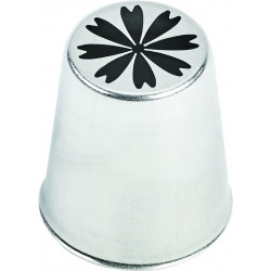 Douille inox decor fleur  