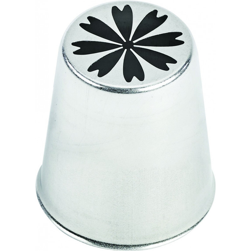 Douille inox decor fleur  