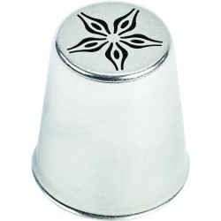 Douille inox decor fleur  