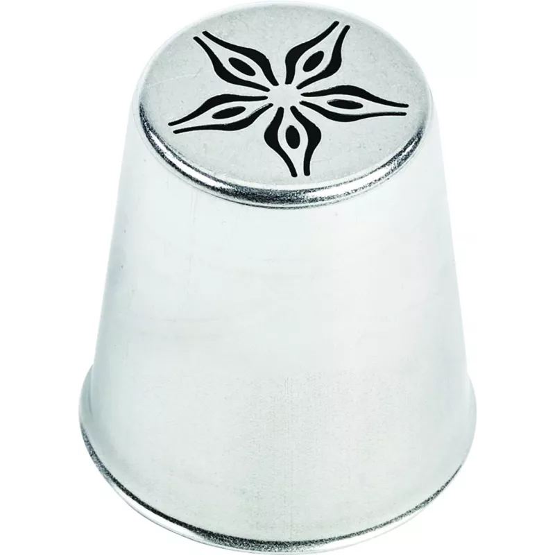 Douille inox decor fleur  
