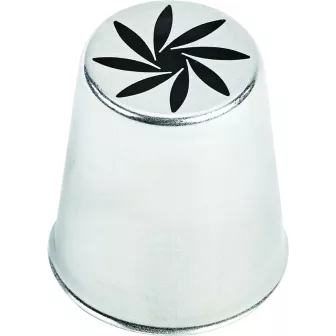 Douille inox decor fleur  