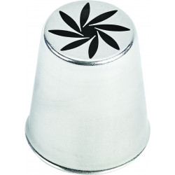 Douille inox decor fleur  