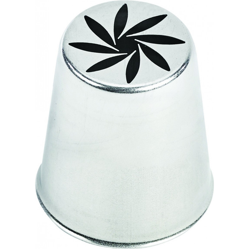 Douille inox decor fleur  