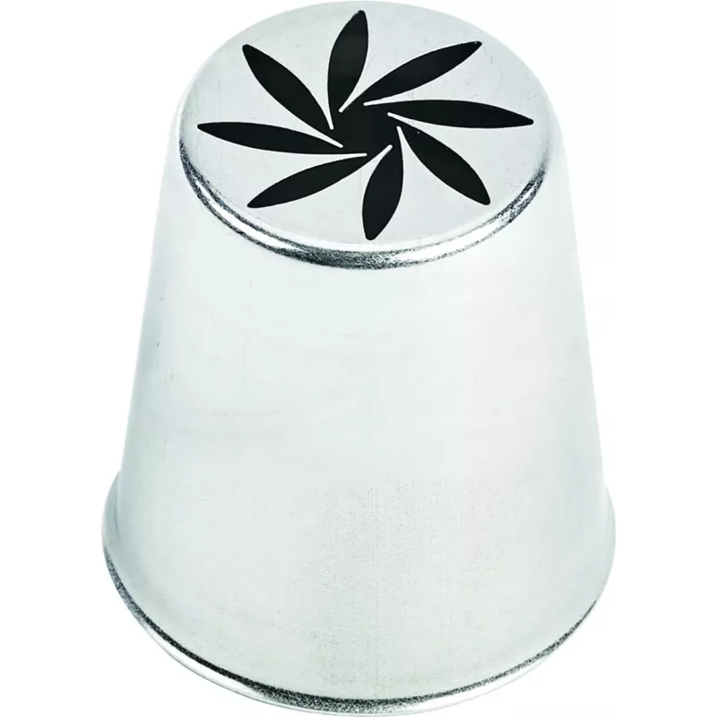 Douille inox decor fleur  