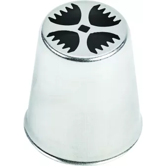Douille inox decor fleur  