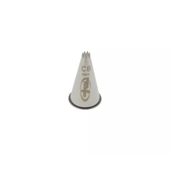 Douille cannelee inox c8  