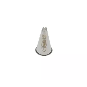 Douille cannelee inox d8  