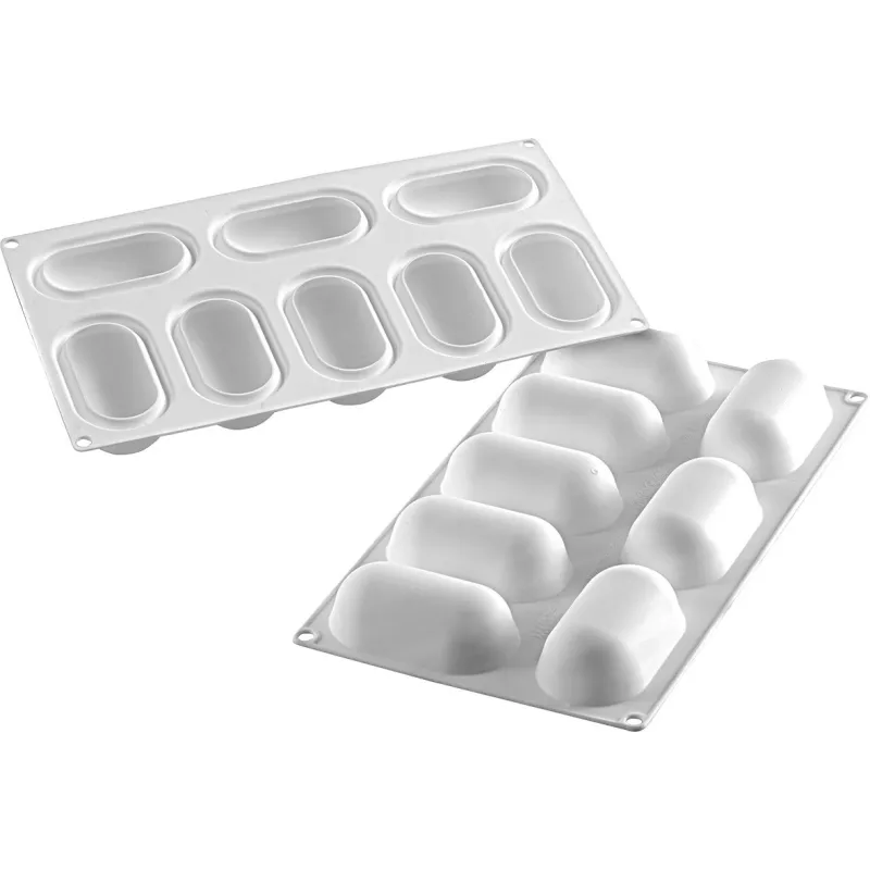 Moule Silicone Platinum 8 Ovales Bombés Flexi Pillow - Silikomart  