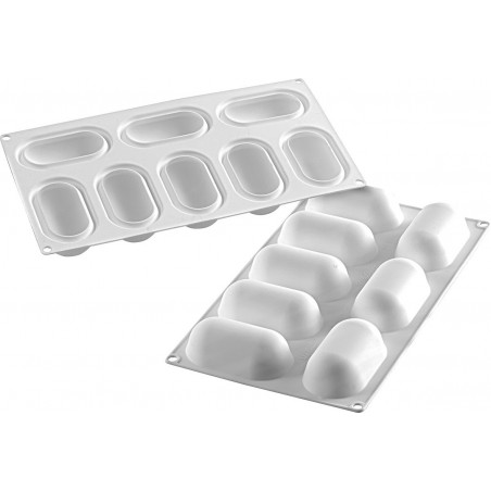 Moule Silicone Platinum 8 Ovales Bombés Flexi Pillow - Silikomart  