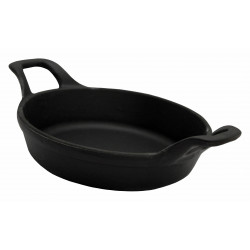 Mini plat a oeufs rond en fonte noir mat 16 cm 