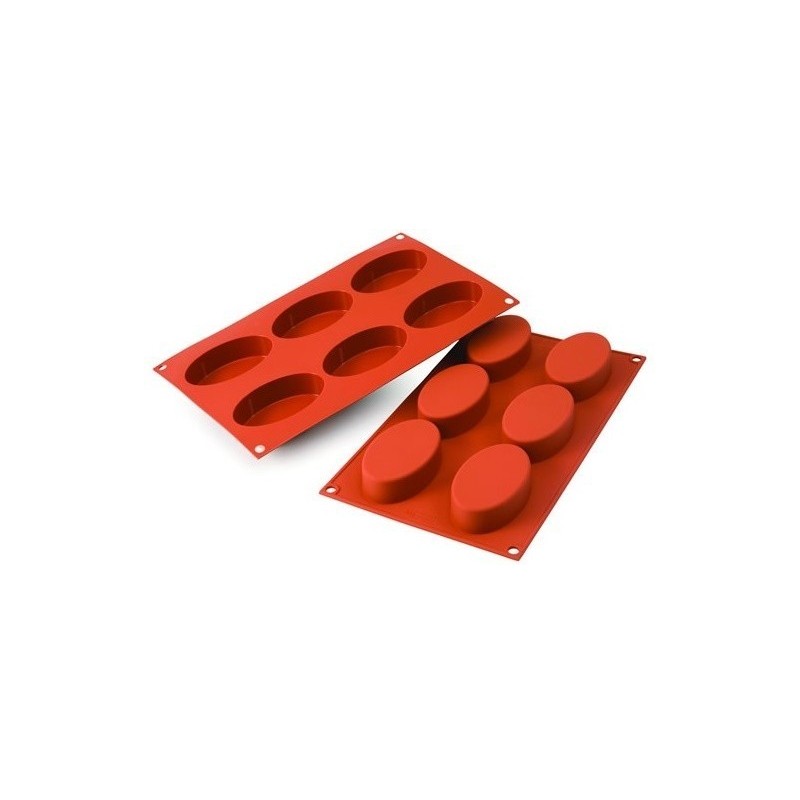 Moule Silicone 6 Ovales - Silikomart Professionnel  