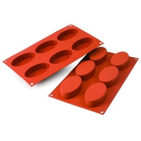 Moule Silicone 6 Ovales - Silikomart Professionnel  