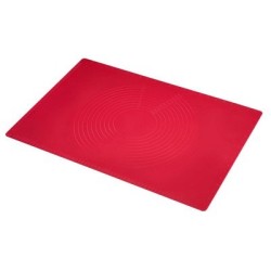 Tapis a abaisser pate,silicone,rouge  