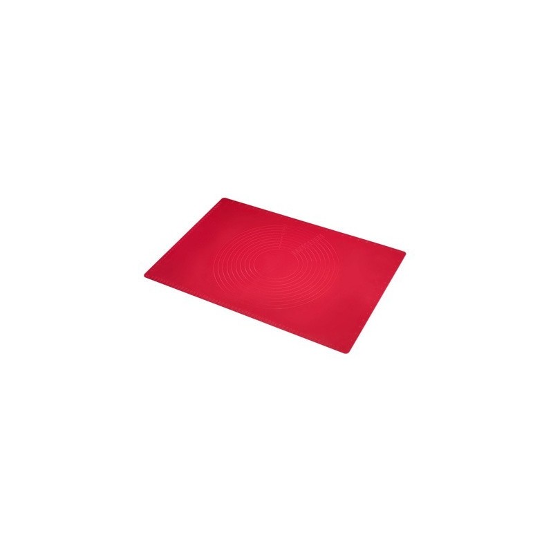 Tapis a abaisser pate,silicone,rouge  