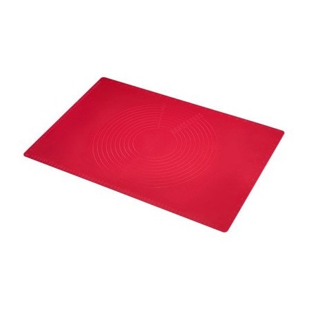 Tapis a abaisser pate,silicone,rouge  