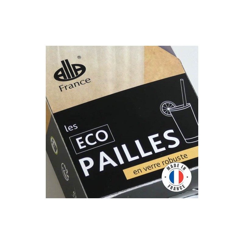 Pailles en verre 7.5mm  boite de 10  