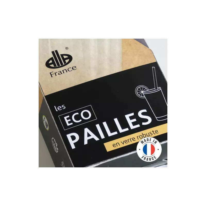 Pailles en verre 7.5mm  boite de 10  