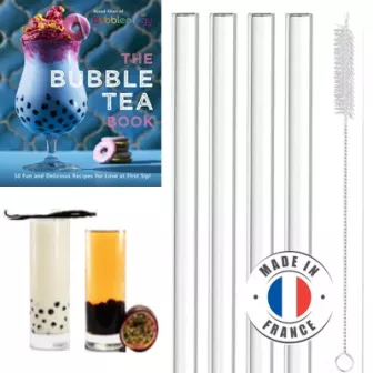Pailles en verre 10 mm bubble tea /4  