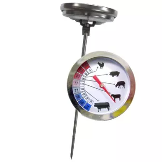 Thermometre cadran viande +54+88 c  
