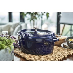 Cocotte Ovale 27 Cm Bleu Intense 