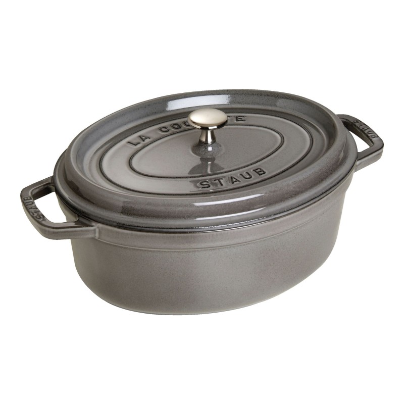 Cocotte Ovale 31 Cm Gris Graphite 