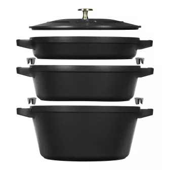 Gigogne Polyvalent 4 Pcs 24Cm Noir 