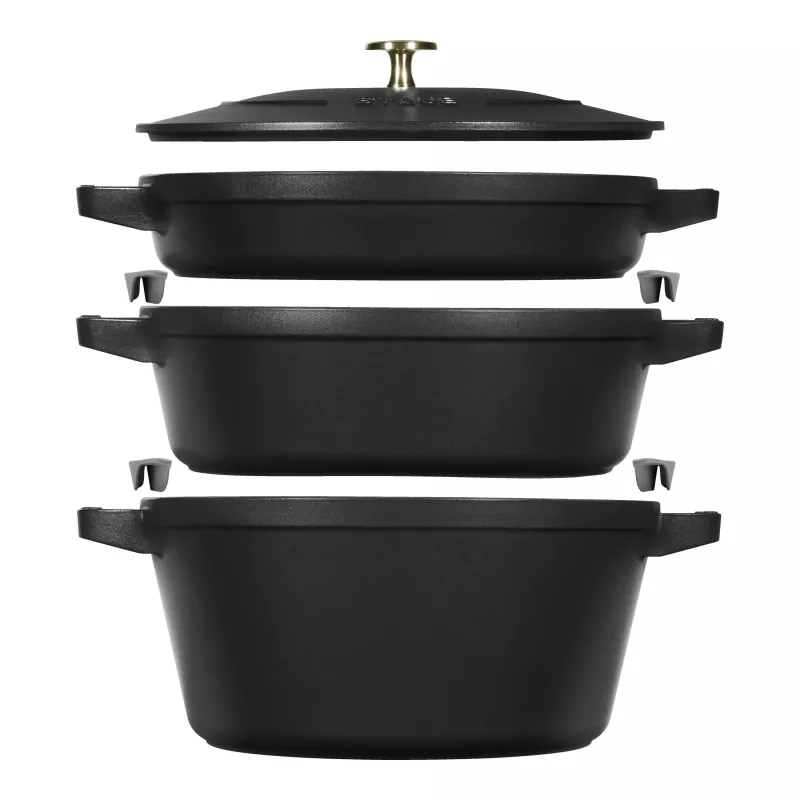 Gigogne Polyvalent 4 Pcs 24Cm Noir 