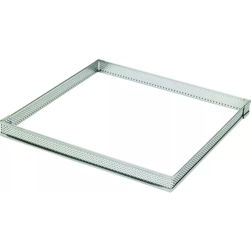 Carre perfore inox de 14 haut 2 