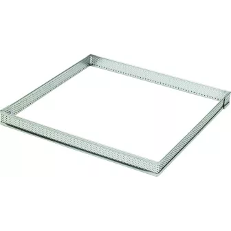 Carre perfore inox de 18 haut 2 