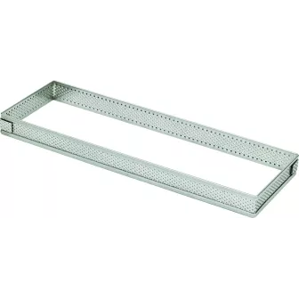 Rectangle perfore inox de 12 x 4  ha 
