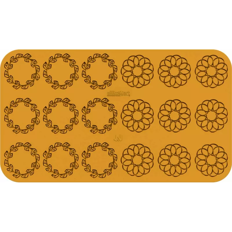 Moule Silicone 18 Décors Couronnes Corona Naturae - Silikomart 