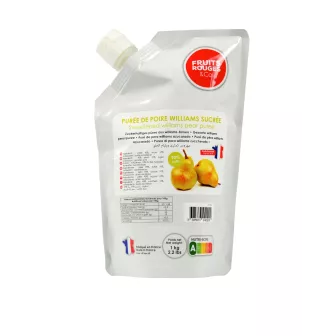 Purée de poire williams sucrée 10% aseptique 1kg 