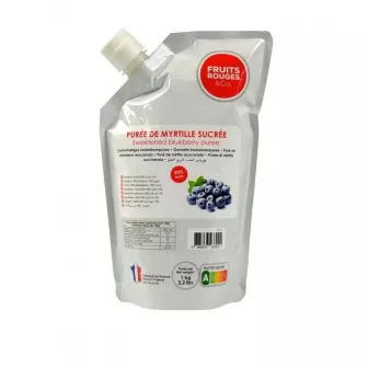 Purée de myrtille sucrée 10% aseptique 1kg 