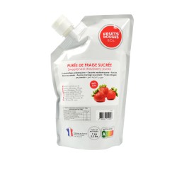 Purée de fraise sucre 10% aseptique 1kg 