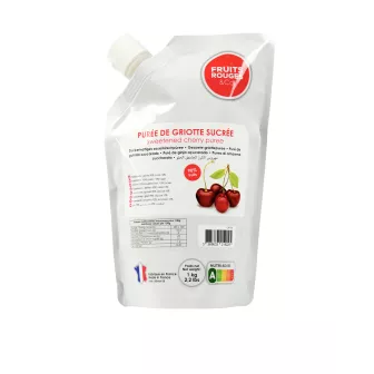 Purée de griotte sucre 10% aseptique 1kg 