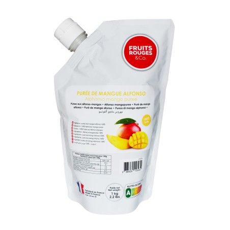 Purée de mangue 100% fruit aseptique 1kg 