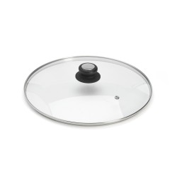 Couvercle verre avec bouton inox/bak 