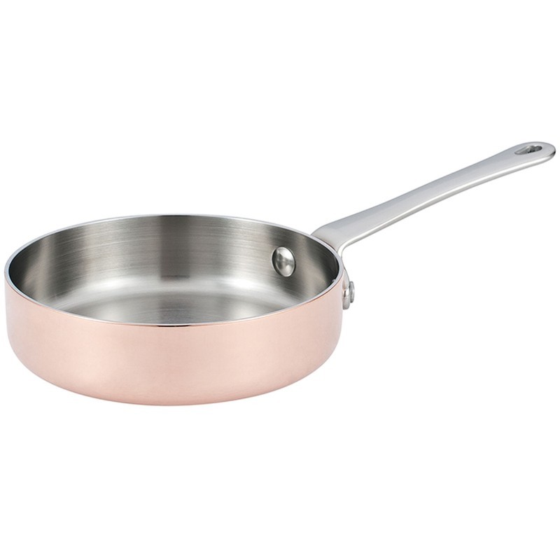 Sauteuse sans couvercle allure cuivre inox 