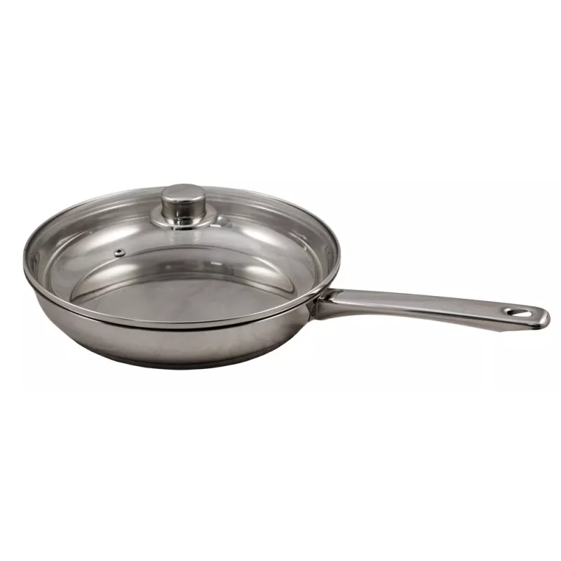 Poele + couvercle sp metal inox 28 
