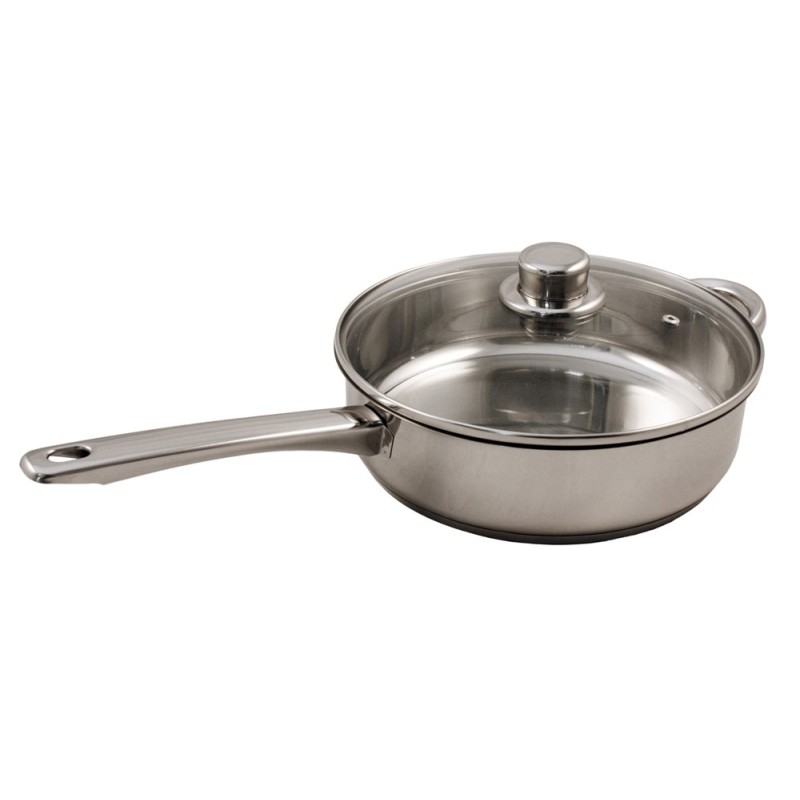 Sauteuse avec couvercle saphir en metal 24 cm 