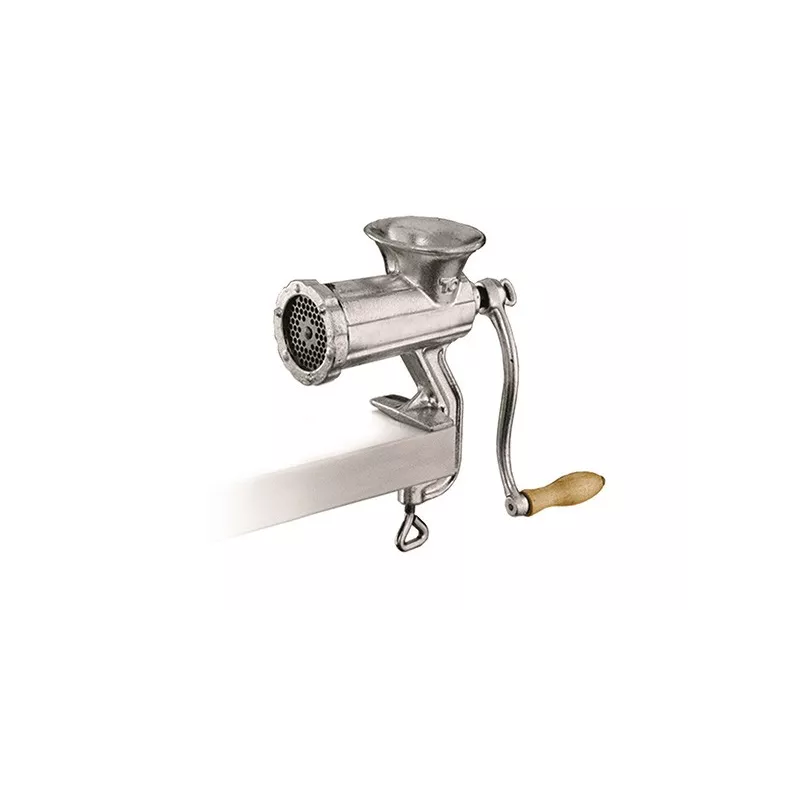 Hachoir manuel n°8 en aluminium avec accessoire patisserie 